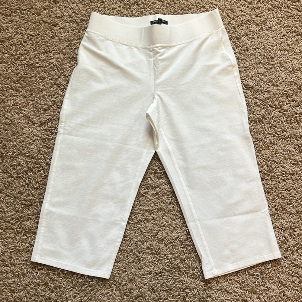 Eileen Fisher cropped pull on pants